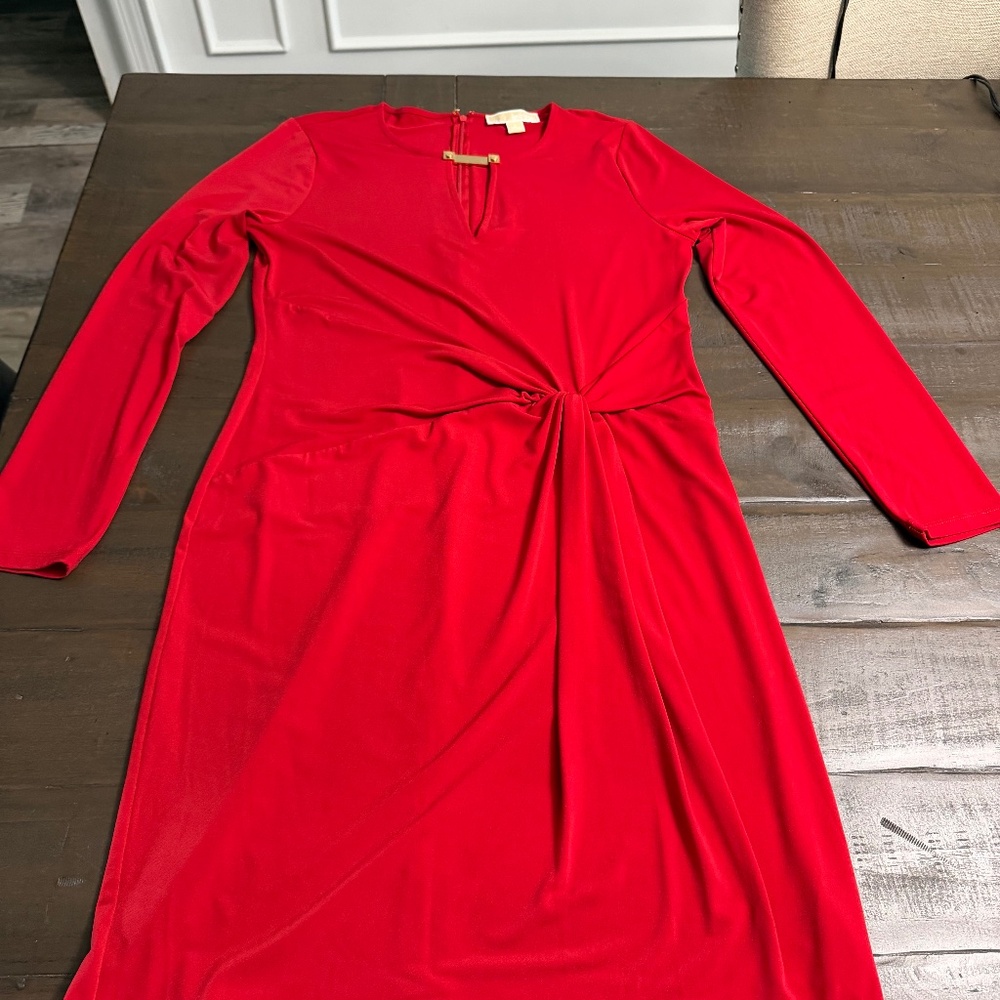 Michael Kors women red long sleeve dress